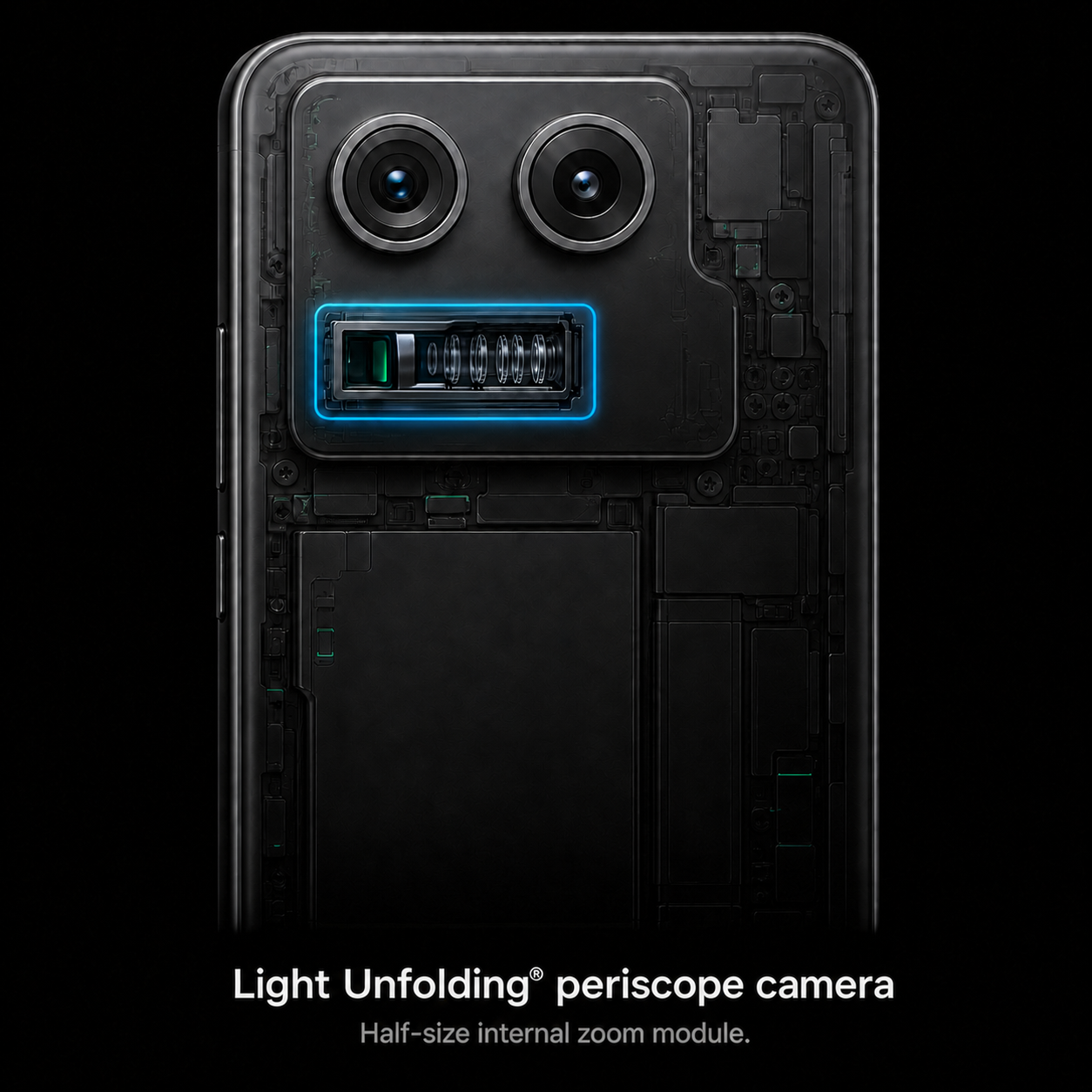 Light Unfolding® makes periscope zoom camera half as big